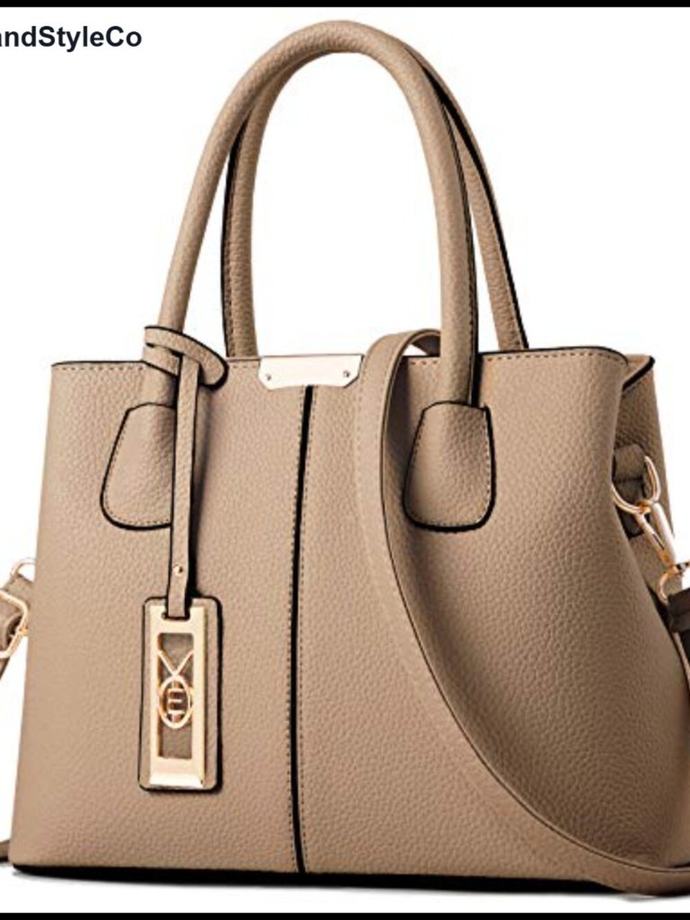PU Leather Satchel Handbag for Women Top Handle Shoulder Tote with Detachable